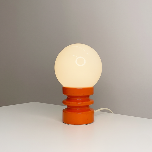 Ashford Table Lamp | Retro Chic Solid Wood & Glass Accent Light