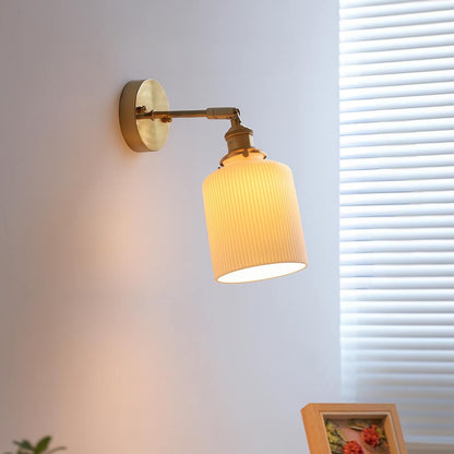Kumo Modern Brass & Ceramic Wall Sconce | Stylish Indoor Wall Light