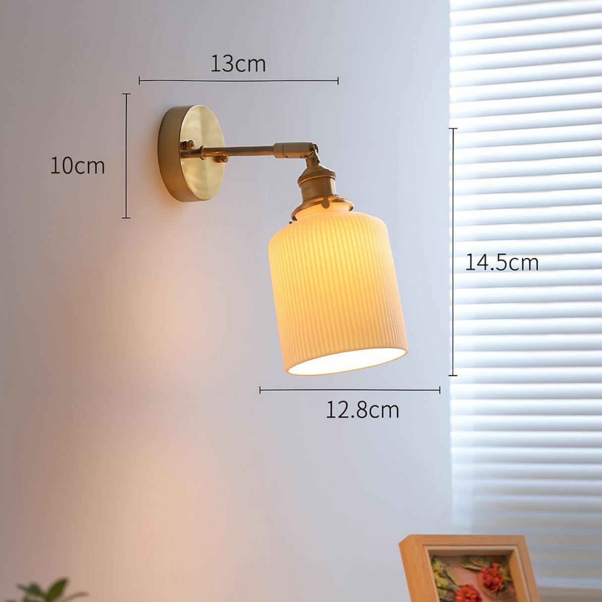 Kumo Modern Brass & Ceramic Wall Sconce | Stylish Indoor Wall Light