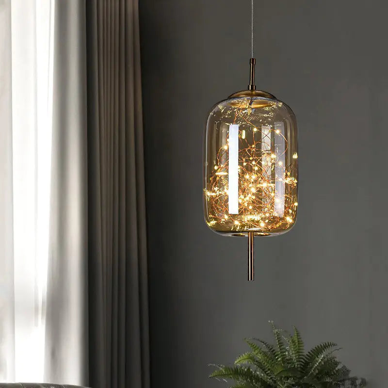 SILVA Nordic Style Glass Pendant Light | Elegant Ceiling Lamp for Living Rooms