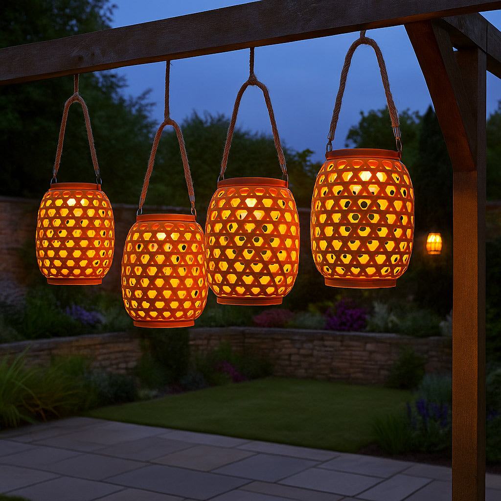 Bambora Lantern | Hanging Solar Powered LED Garden Light | Weatherproof
