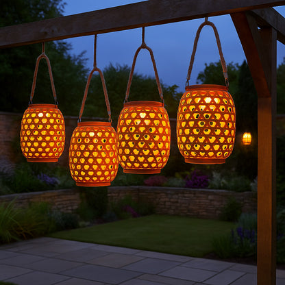 Bambora Lantern | Hanging Solar Powered LED Garden Light | Weatherproof