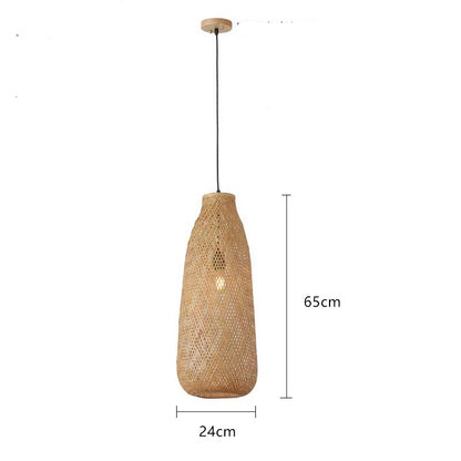BAMBUSA Hand-Woven Bamboo Pendant Light | Natural Rattan Ceiling Lamp - Styyler