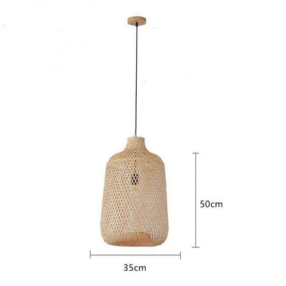 BAMBUSA Hand-Woven Bamboo Pendant Light | Natural Rattan Ceiling Lamp - Styyler