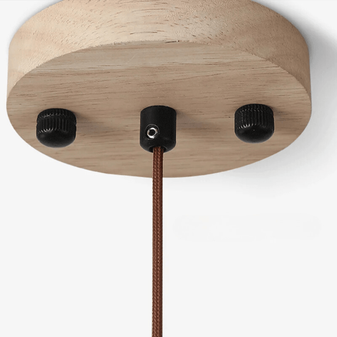 ArcaLux Travertine Pendant Lamp | Hand-Sculpted Round Stone Ceiling Light (30cm) - Styyler