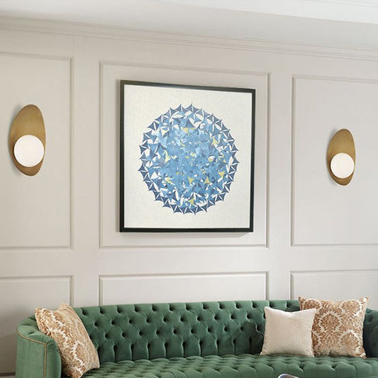 Brassica Wall Sconce Lighting with White Glass Shade and Elegant Metal Design 4