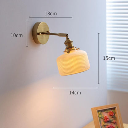 Kumo Modern Brass & Ceramic Wall Sconce | Stylish Indoor Wall Light