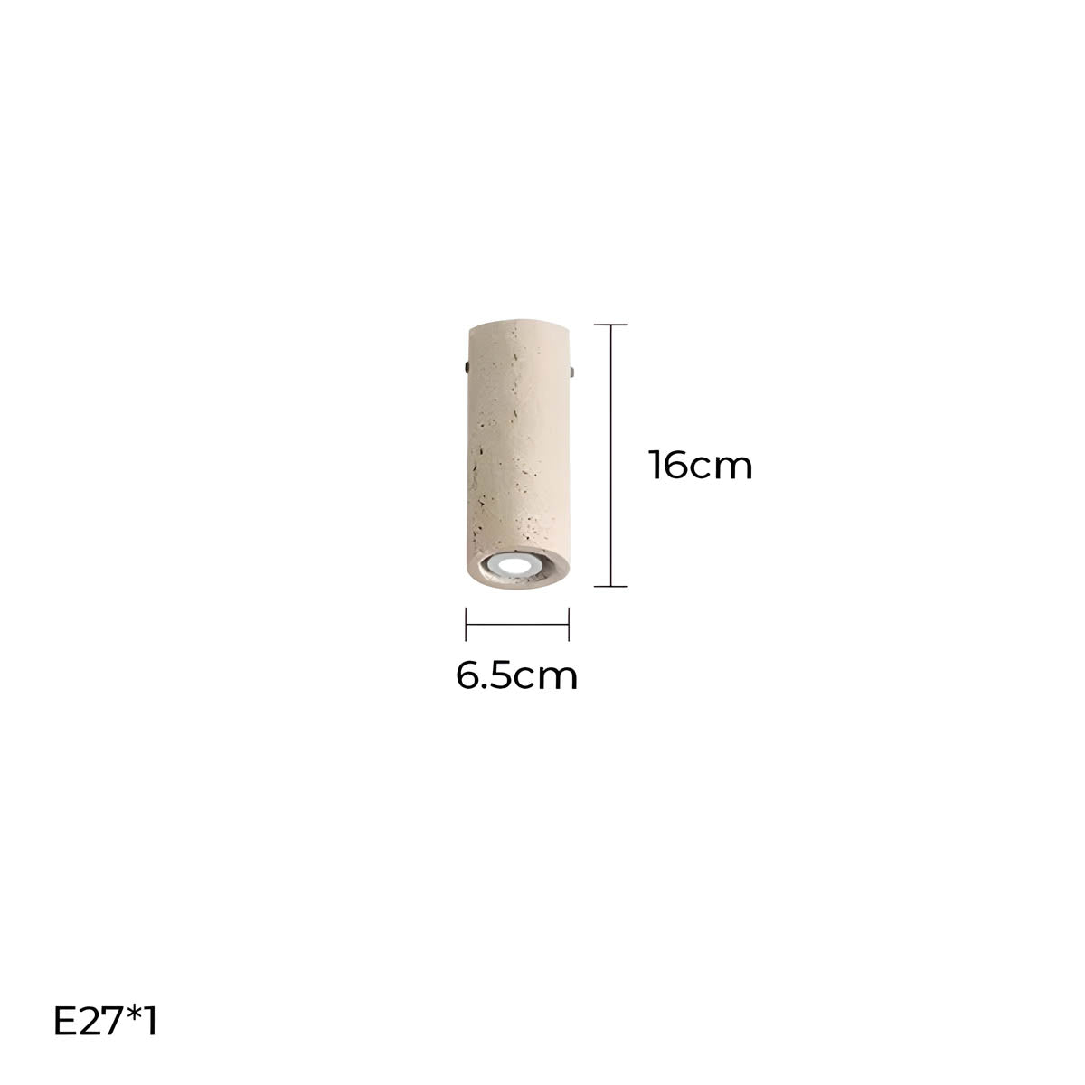 SOLUNA – Modern Travertine Ceiling Light | Surface-Mounted Stone Down Light - Styyler