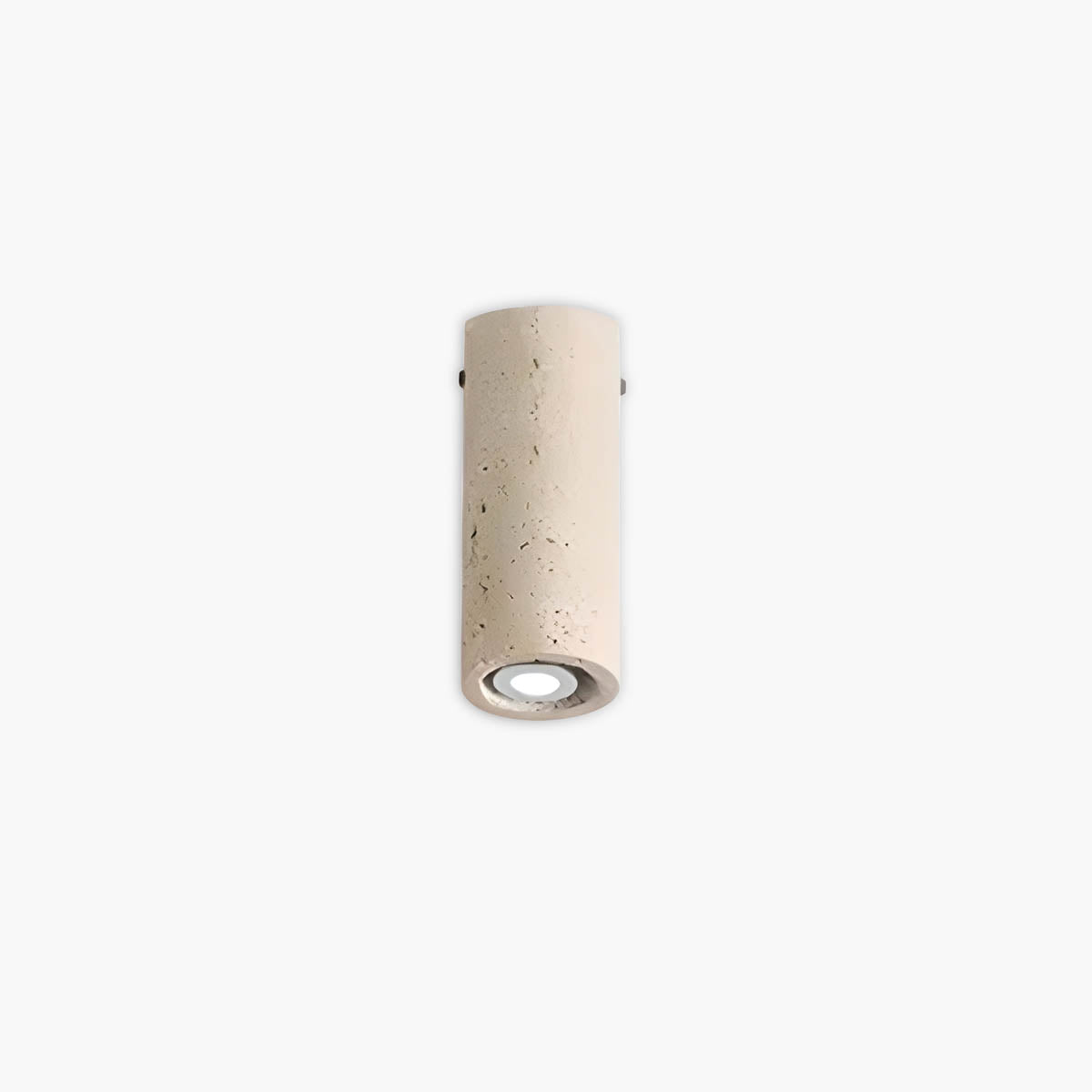 SOLUNA – Modern Travertine Ceiling Light | Surface-Mounted Stone Down Light - Styyler