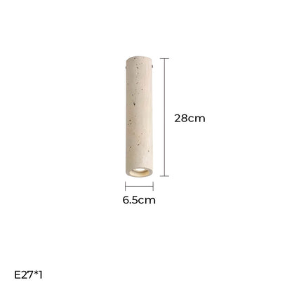 SOLUNA – Modern Travertine Ceiling Light | Surface-Mounted Stone Down Light - Styyler