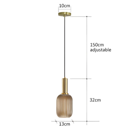 FARO Vintage Pendant Light with Brushed Glass Design | Various Sizes - Styyler