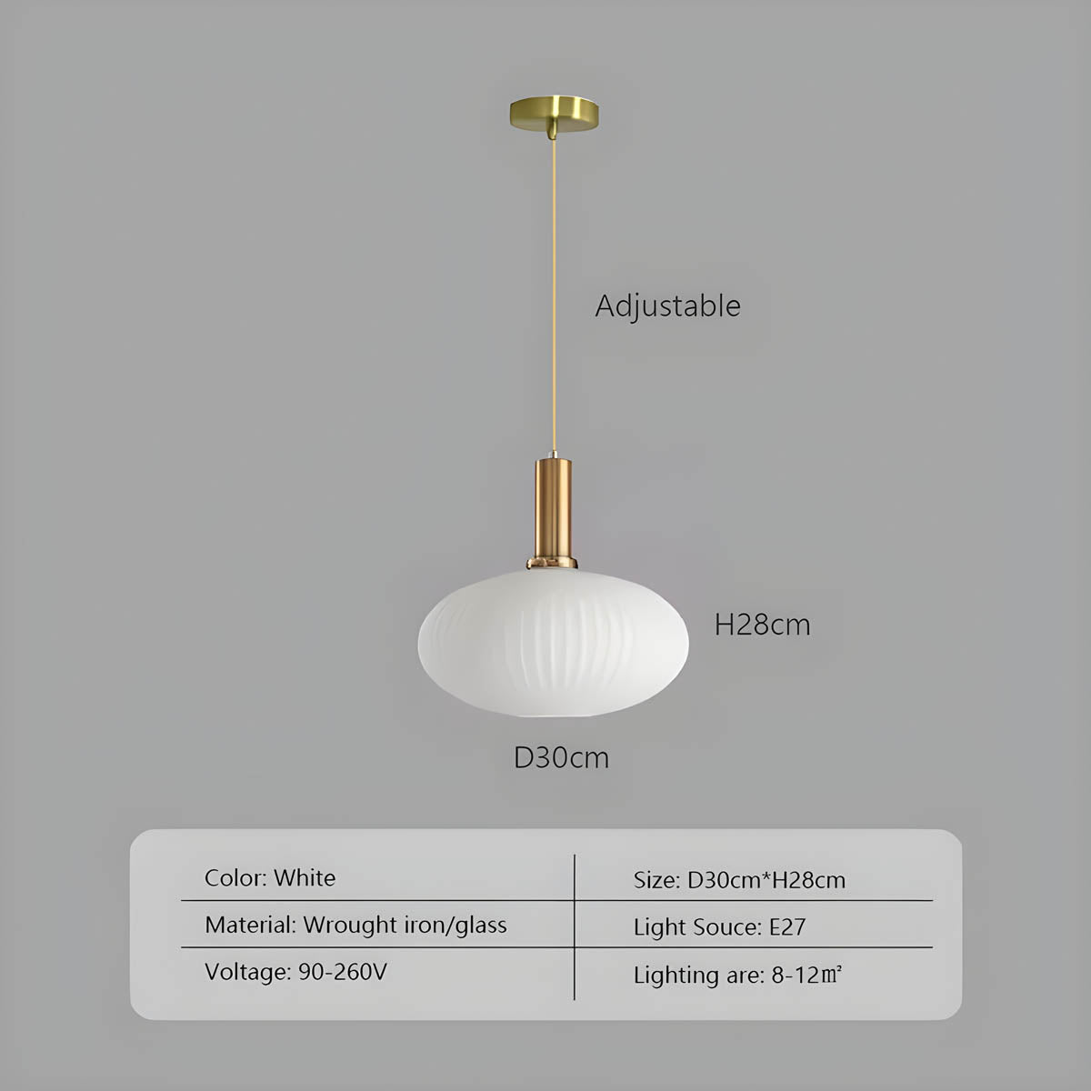 FARO Vintage Pendant Light with Brushed Glass Design | Various Sizes - Styyler