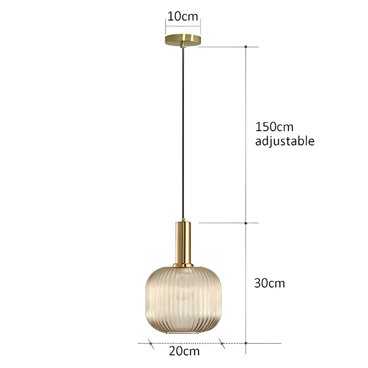 FARO Vintage Pendant Light with Brushed Glass Design | Various Sizes - Styyler