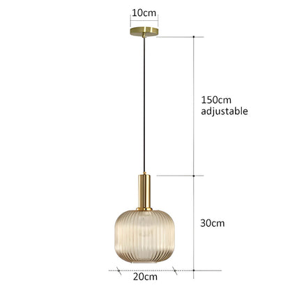 FARO Vintage Pendant Light with Brushed Glass Design | Various Sizes - Styyler