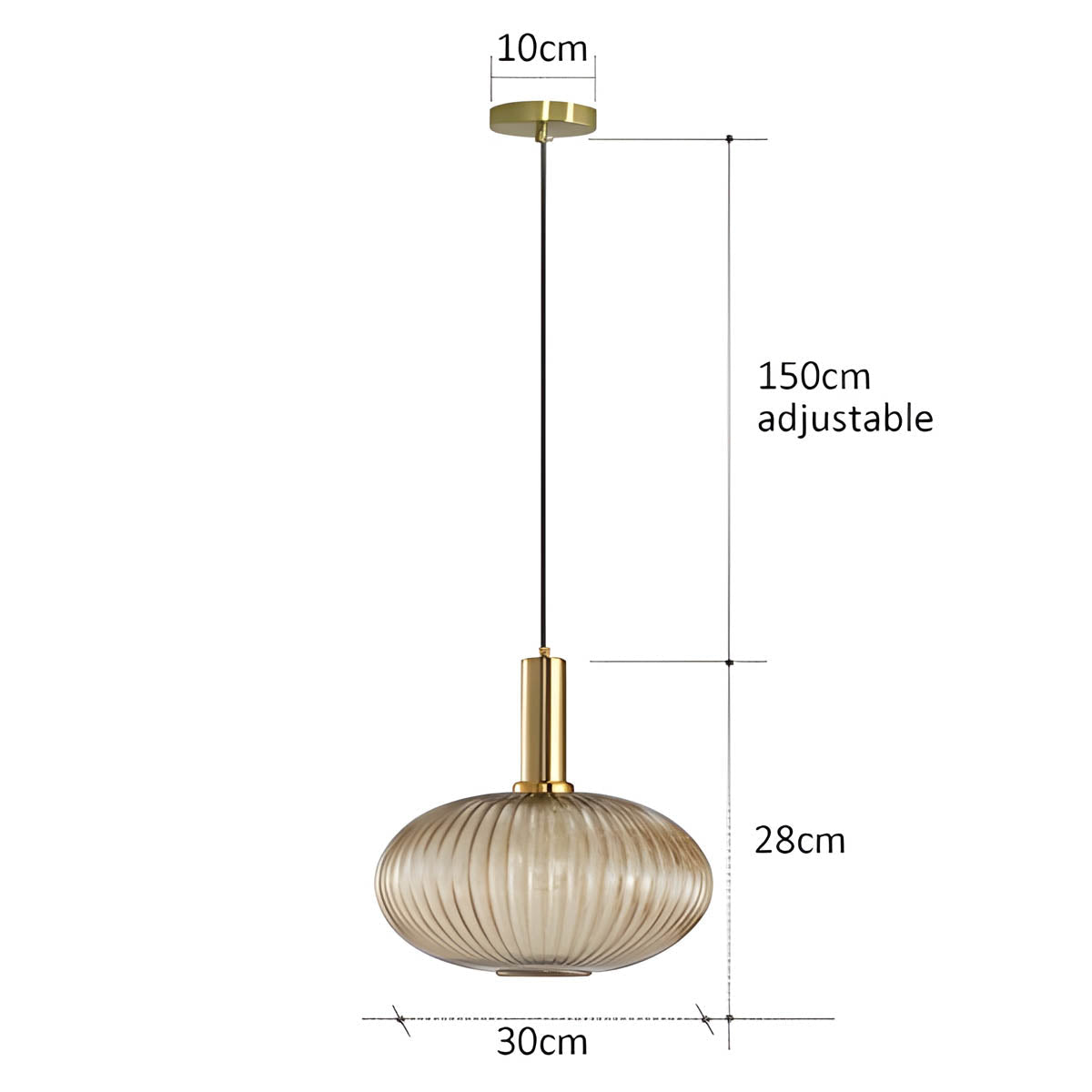 FARO Vintage Pendant Light with Brushed Glass Design | Various Sizes - Styyler