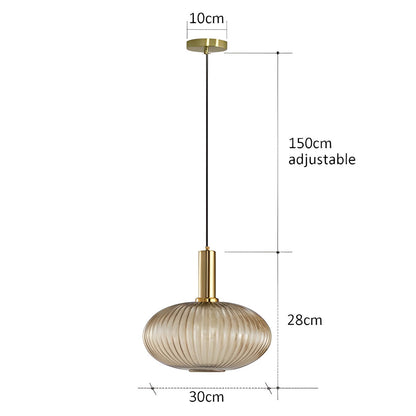 FARO Vintage Pendant Light with Brushed Glass Design | Various Sizes - Styyler