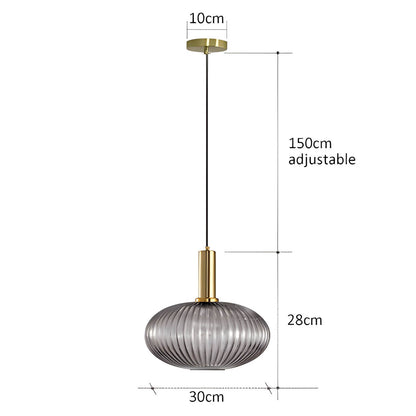 FARO Vintage Pendant Light with Brushed Glass Design | Various Sizes - Styyler