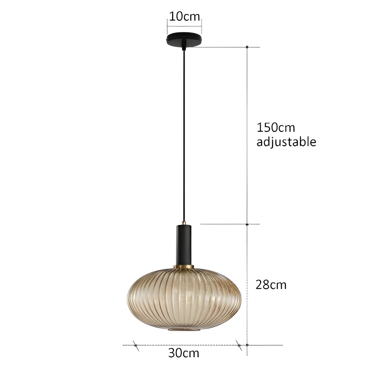 FARO Vintage Pendant Light with Brushed Glass Design | Various Sizes - Styyler