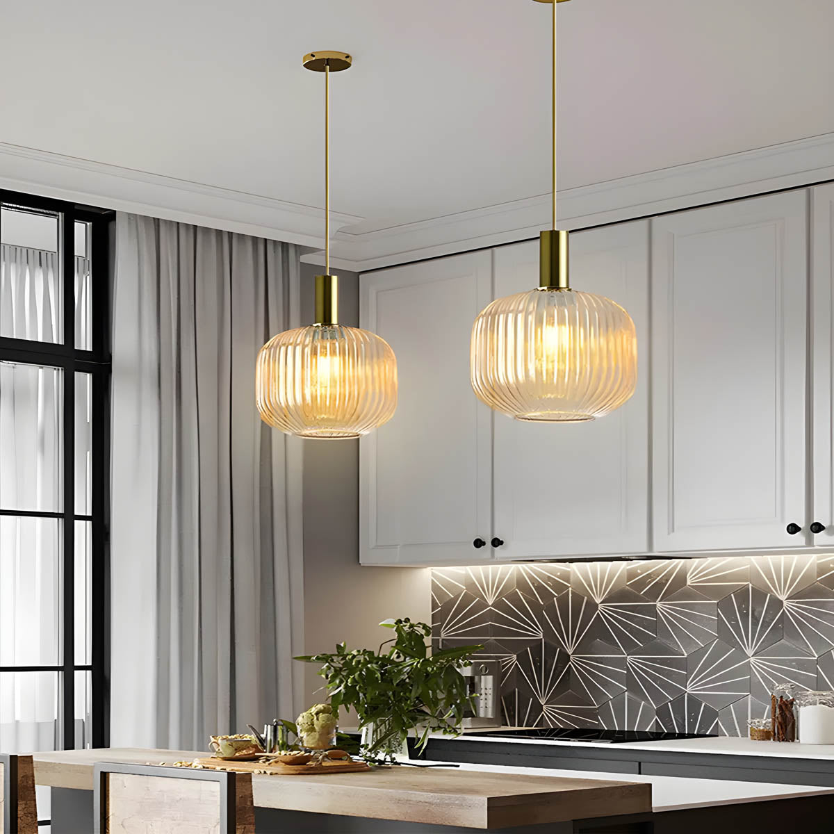 FARO Vintage Pendant Light with Brushed Glass Design | Various Sizes - Styyler