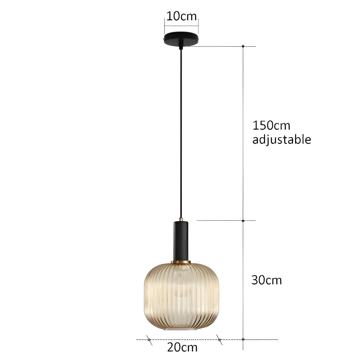 FARO Vintage Pendant Light with Brushed Glass Design | Various Sizes