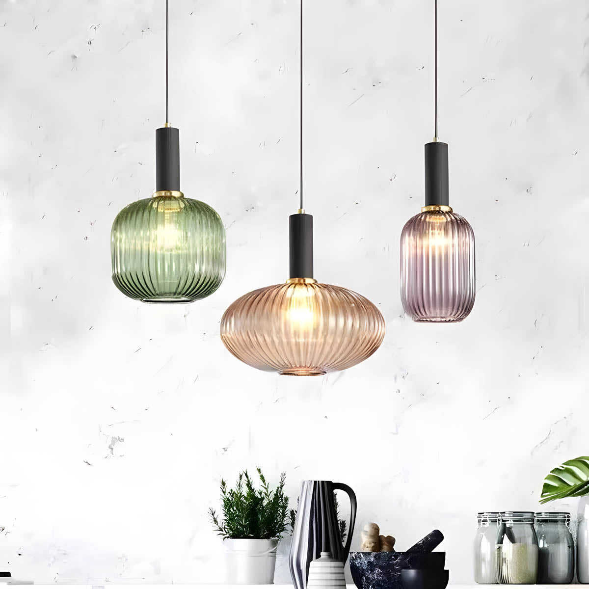 FARO Vintage Pendant Light with Brushed Glass Design | Various Sizes - Styyler
