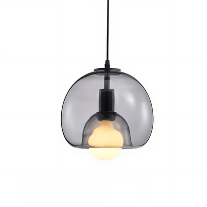 Klyde Handblown Glass Pendant Lamp | Elegant Kitchen Dining Light | Smoke Grey - Styyler