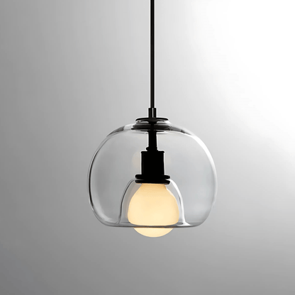 Klyde Handblown Glass Pendant Lamp | Elegant Kitchen Dining Light | Smoke Grey - Styyler