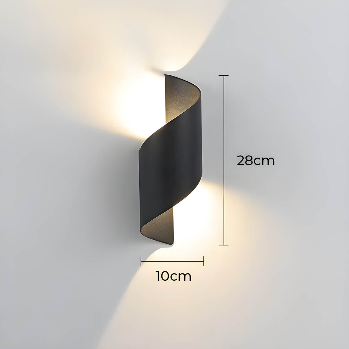 VAYRA Waterproof Outdoor Wall Light with Curved Design | Aluminium LED Light for Indoor and Outdoor | IP65 - Styyler