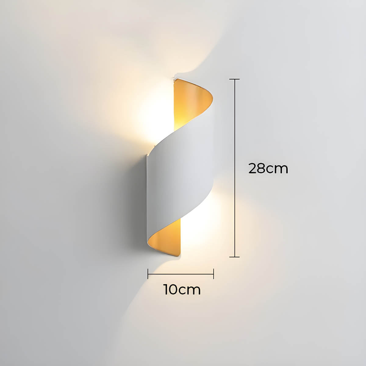 VAYRA Waterproof Outdoor Wall Light with Curved Design | Aluminium LED Light for Indoor and Outdoor | IP65 - Styyler