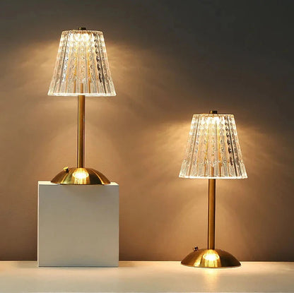SOFIA Crystal LED Table Lamp - Cordless Rechargeable Ambient Lighting - Styyler