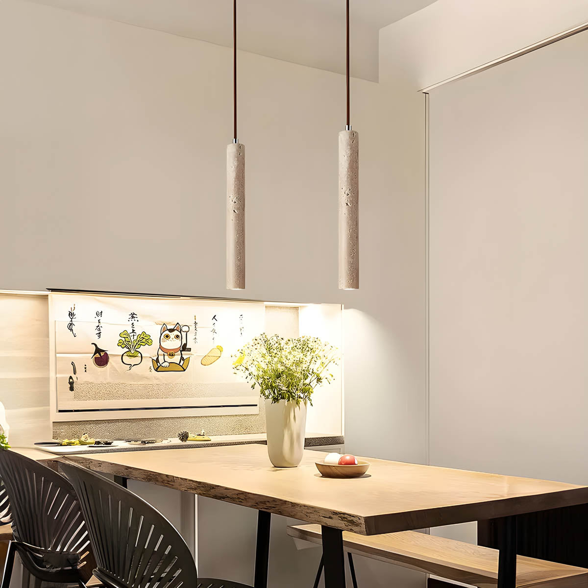 TERRA CAVO – Natural Travertine Pendant Light | Minimalist Ceiling Light - Styyler