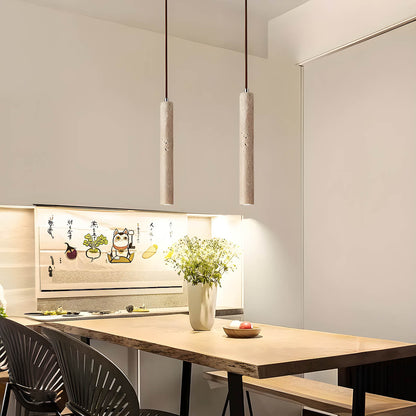 TERRA CAVO – Natural Travertine Pendant Light | Minimalist Ceiling Light - Styyler