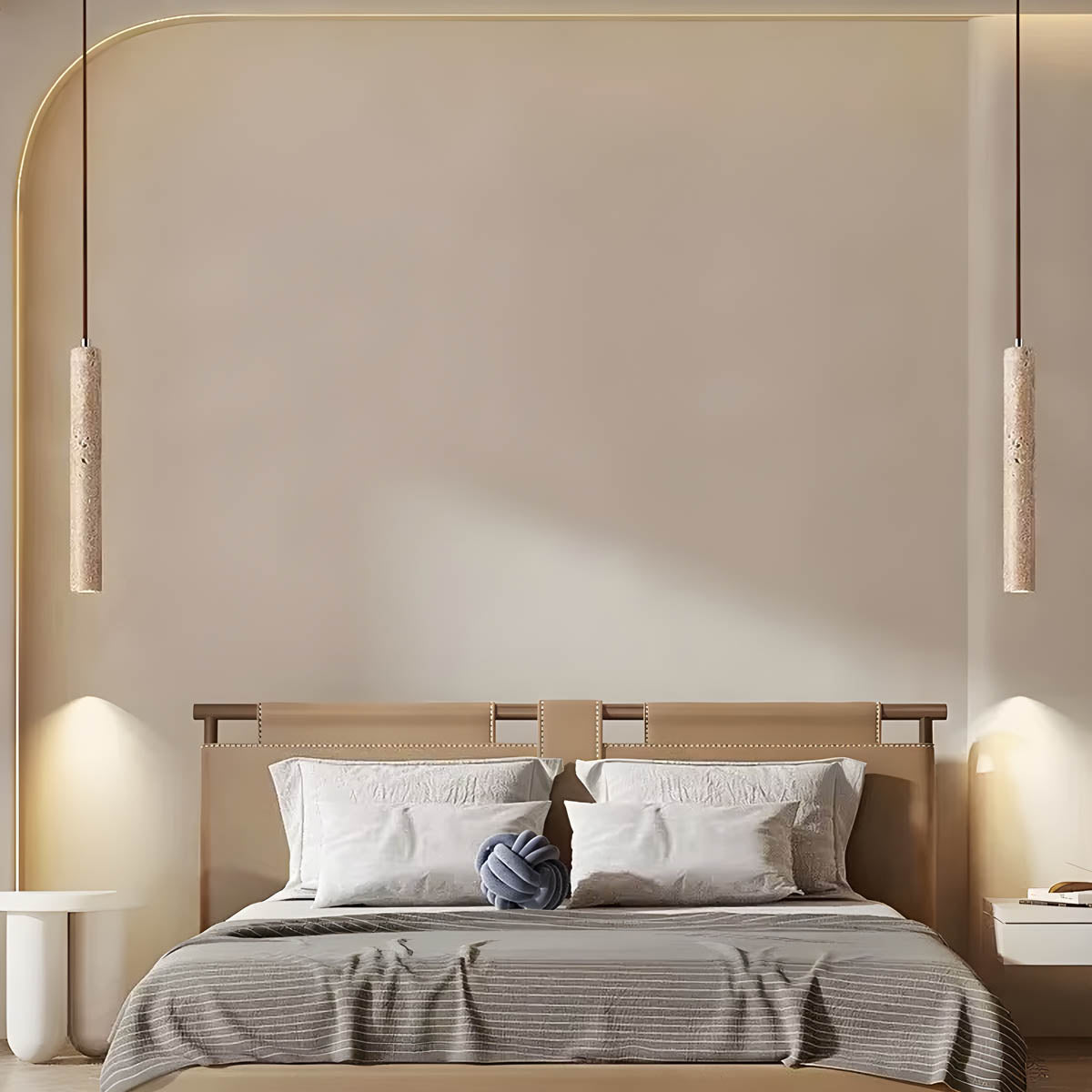 TERRA CAVO – Natural Travertine Pendant Light | Minimalist Ceiling Light - Styyler