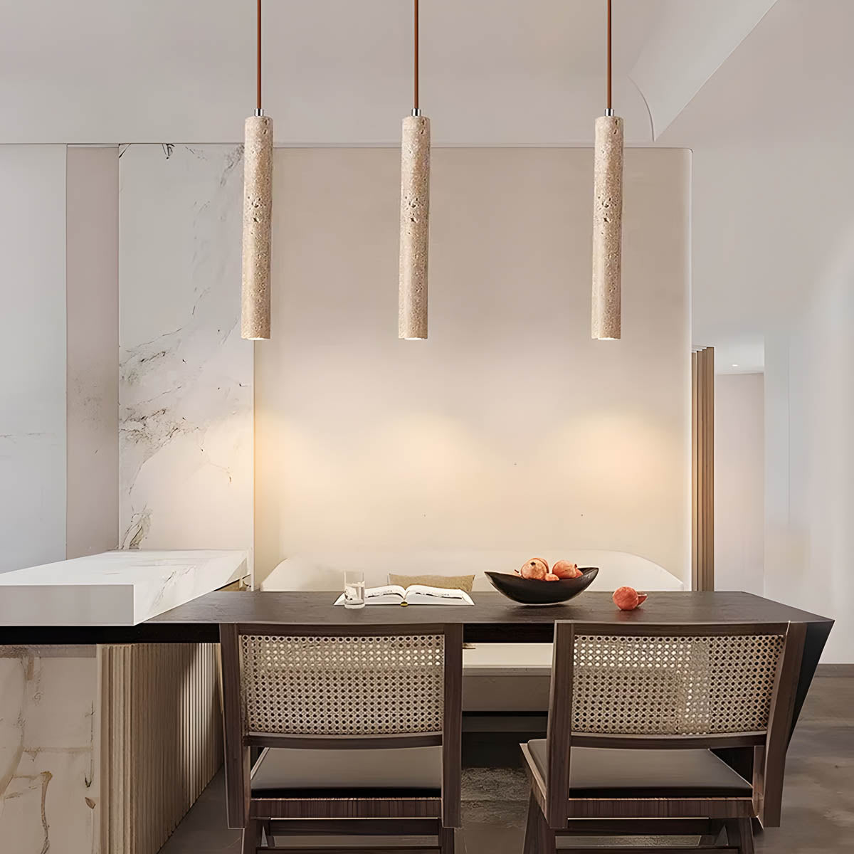 TERRA CAVO – Natural Travertine Pendant Light | Minimalist Ceiling Light - Styyler