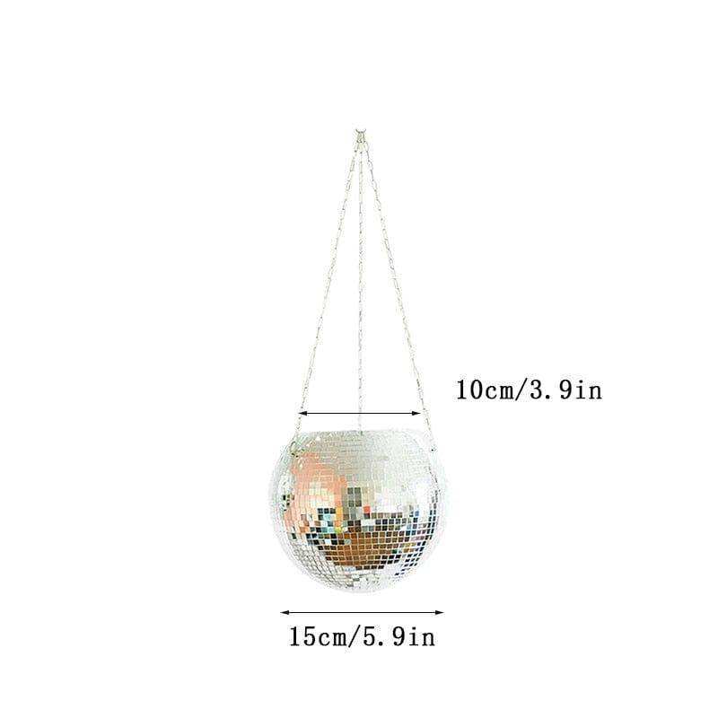 Chic Disco Ball Hanging Planter with Mirrored Tiles | Planter for Succulents and Ferns - Styyler