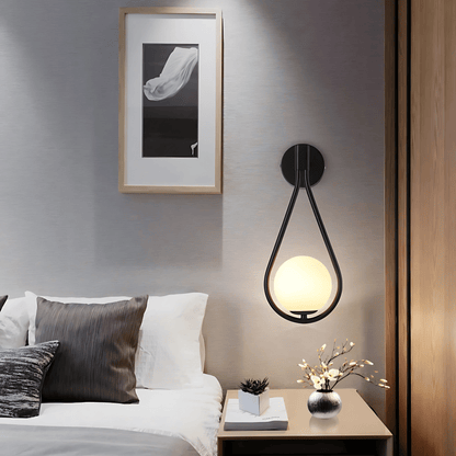 Droplet Wall Light - Modern Teardrop Design Wall Lamp in Gold or Satin Black Finish - Styyler