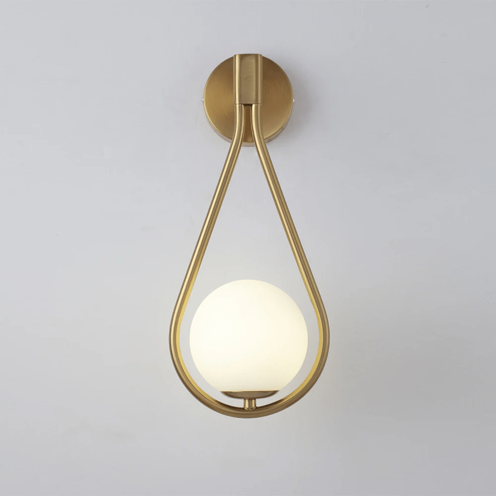 Droplet Wall Light - Modern Teardrop Design Wall Lamp in Gold or Satin Black Finish - Styyler
