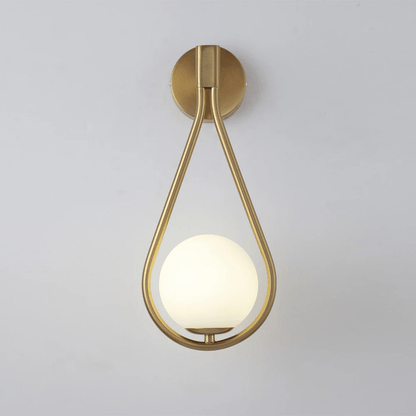 Droplet Wall Light - Modern Teardrop Design Wall Lamp in Gold or Satin Black Finish - Styyler