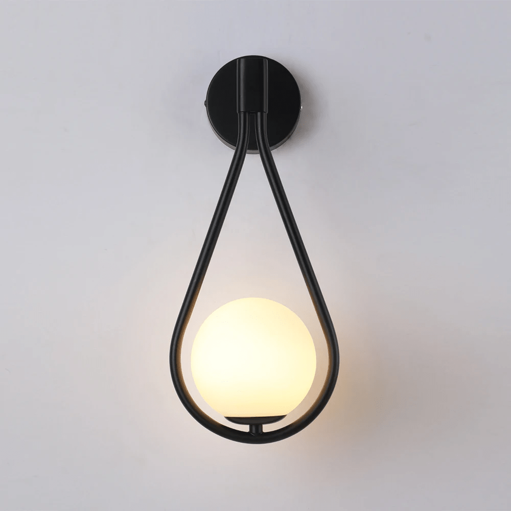 Droplet Wall Light - Modern Teardrop Design Wall Lamp in Gold or Satin Black Finish - Styyler