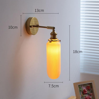 Kumo Modern Brass & Ceramic Wall Sconce | Stylish Indoor Wall Light