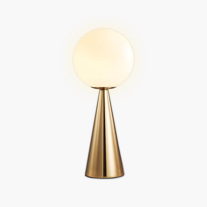 GEORGIA Modern Table Lamp | Glass Globe with Brass or Black Base - Styyler
