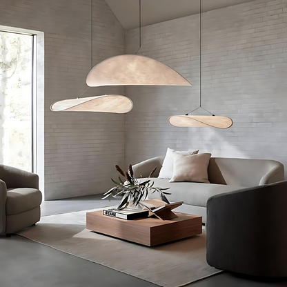 Hikari Japandi Pendant Light | Handcrafted Fabric Boho-Modern Ceiling Lamp