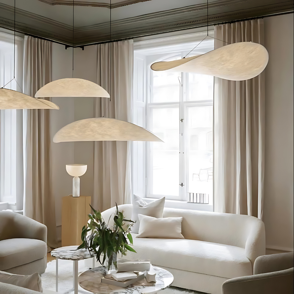 Hikari Japandi Pendant Light | Handcrafted Fabric Boho-Modern Ceiling Lamp
