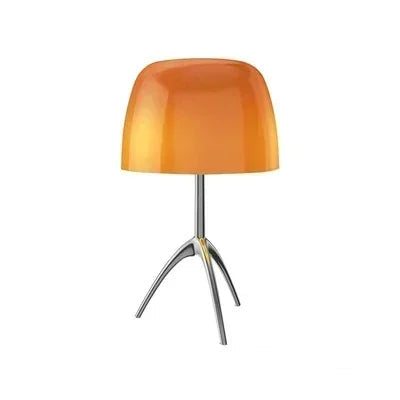 TURINO Elegant Tripod Desk Lamp with Stained Glass Shade and Chrome Base - Styyler