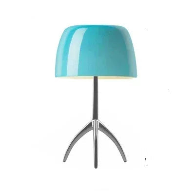 TURINO Elegant Tripod Desk Lamp with Stained Glass Shade and Chrome Base - Styyler