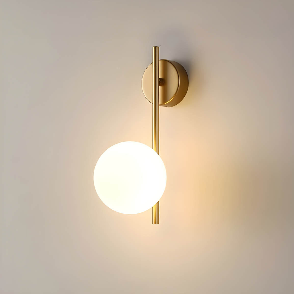 NOVA Elegant Wall-Mounted LED Lamp with Iron and Glass Globe Design