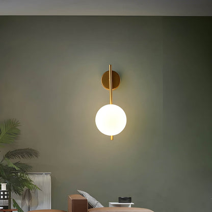 NOVA Elegant Wall-Mounted LED Lamp with Iron and Glass Globe Design