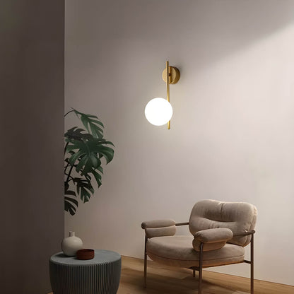 NOVA Elegant Wall-Mounted LED Lamp with Iron and Glass Globe Design