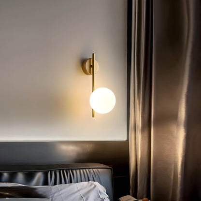 NOVA Elegant Wall-Mounted LED Lamp with Iron and Glass Globe Design