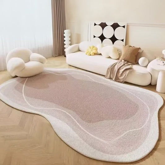 Elegant Asymmetrical Japandi Style Designer Rug